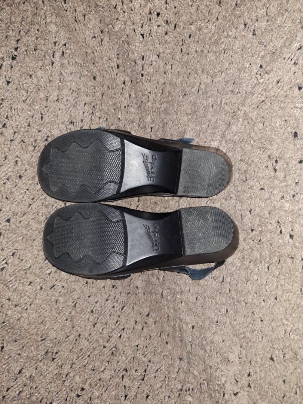 DANSKO-SISSY-Black Leather Slingback Sandal-Strappy/Perforated Wedge-Sz 38-EX - Picture 8 of 8